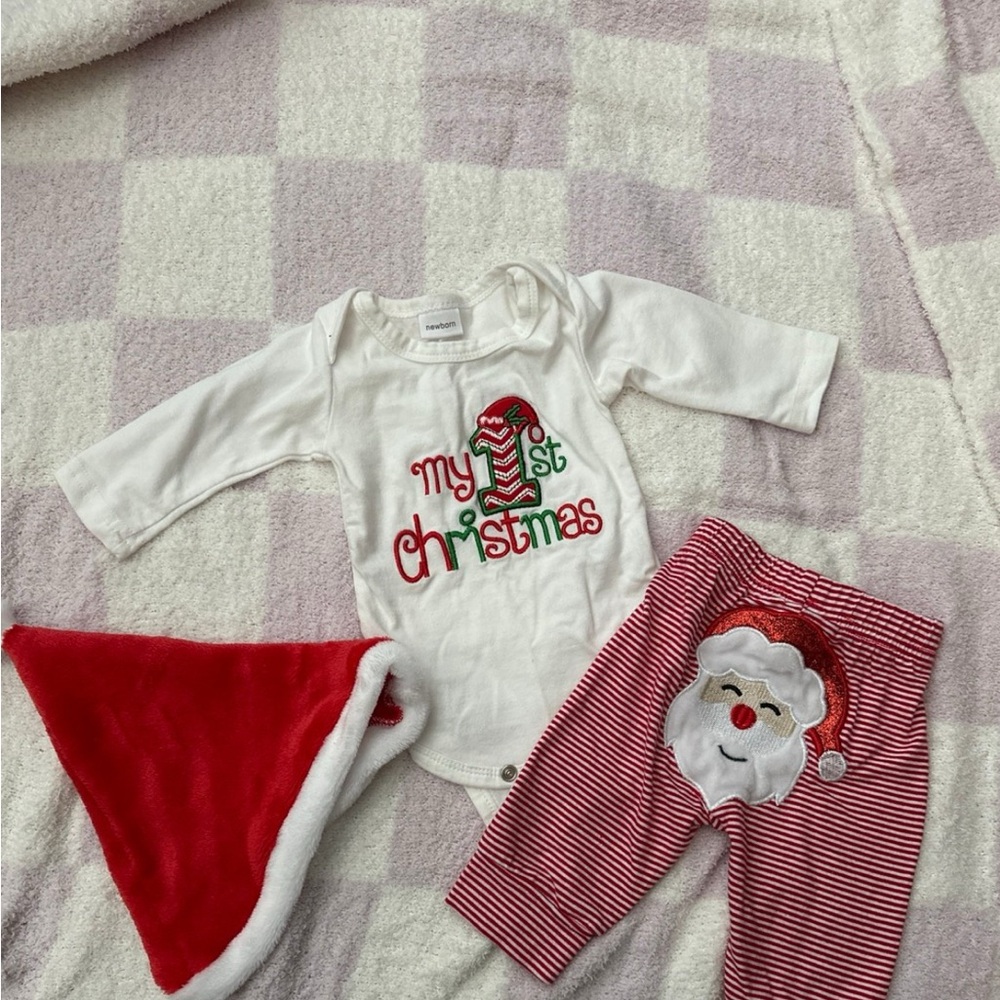 Christmas Baby Outfit with Santa Hat